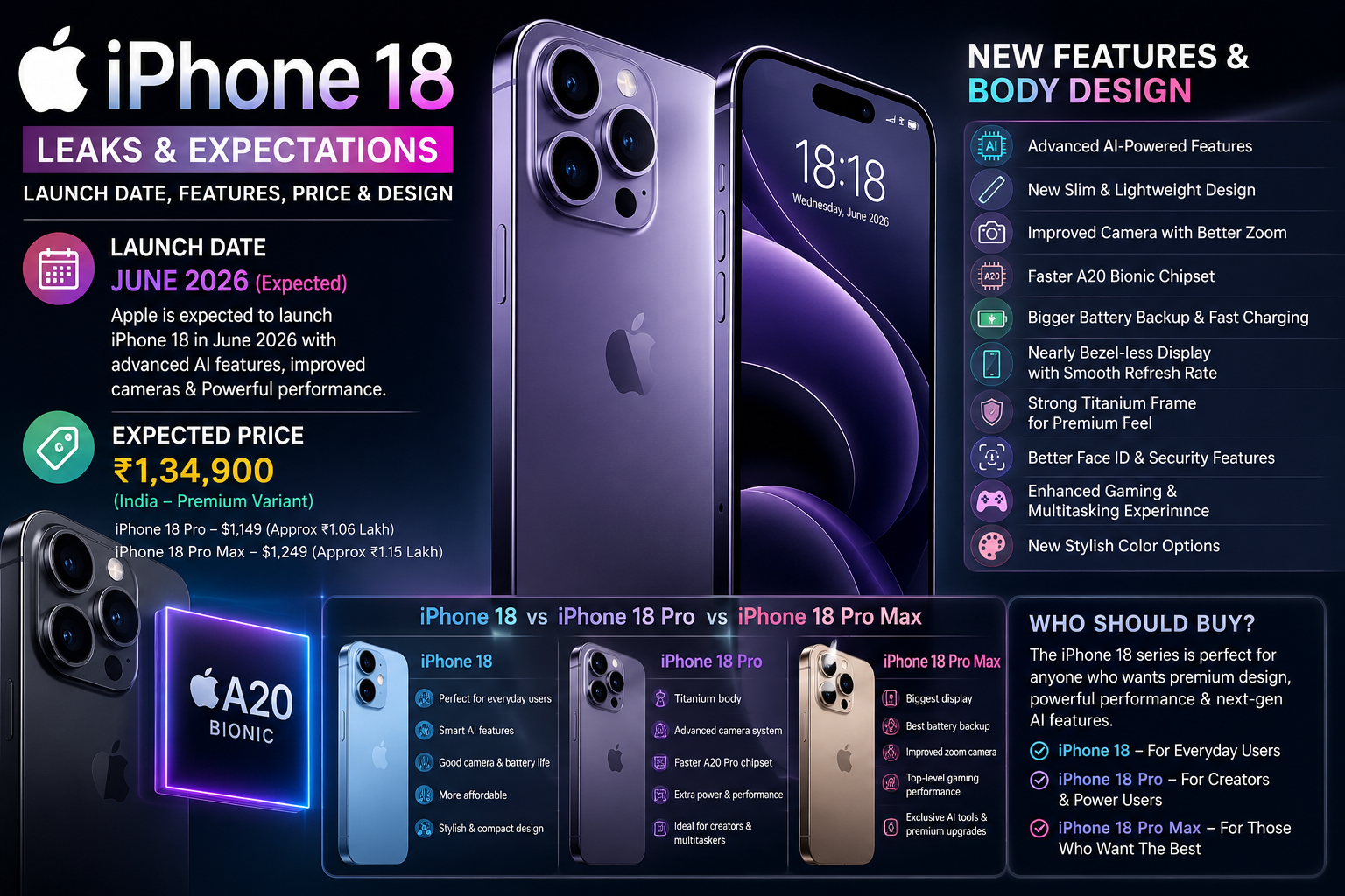 iPhone 18 Leaks: Expected Launch Date, Features, Price & Design