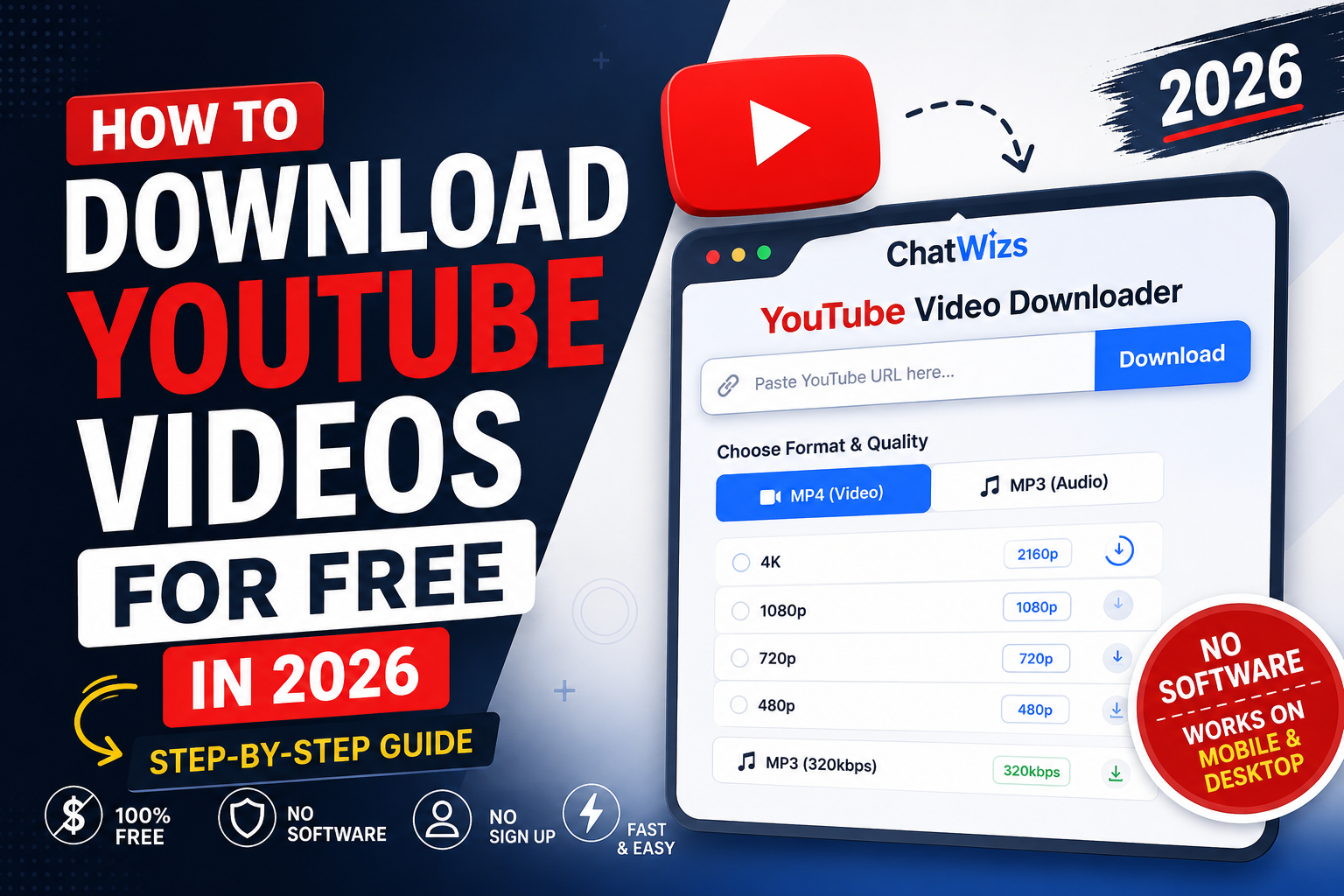 How to Download YouTube Videos for Free in 2026 (Step-by-Step Guide)